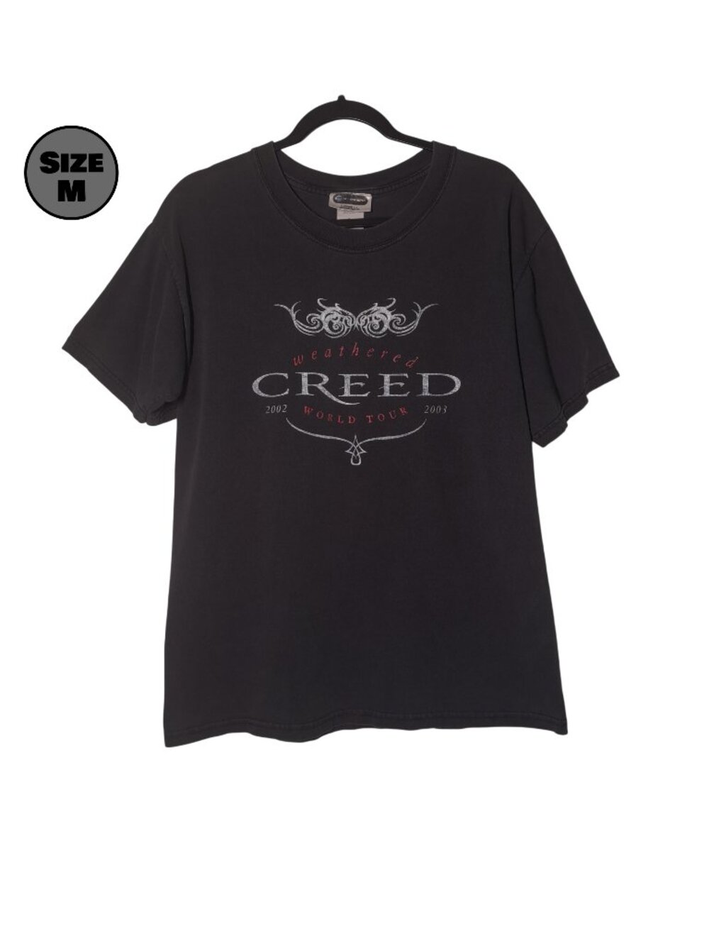 Creed Weathered World Tour 2002-2003 USED Shirt (DISTRESSED, M, Screamline, Y2K)